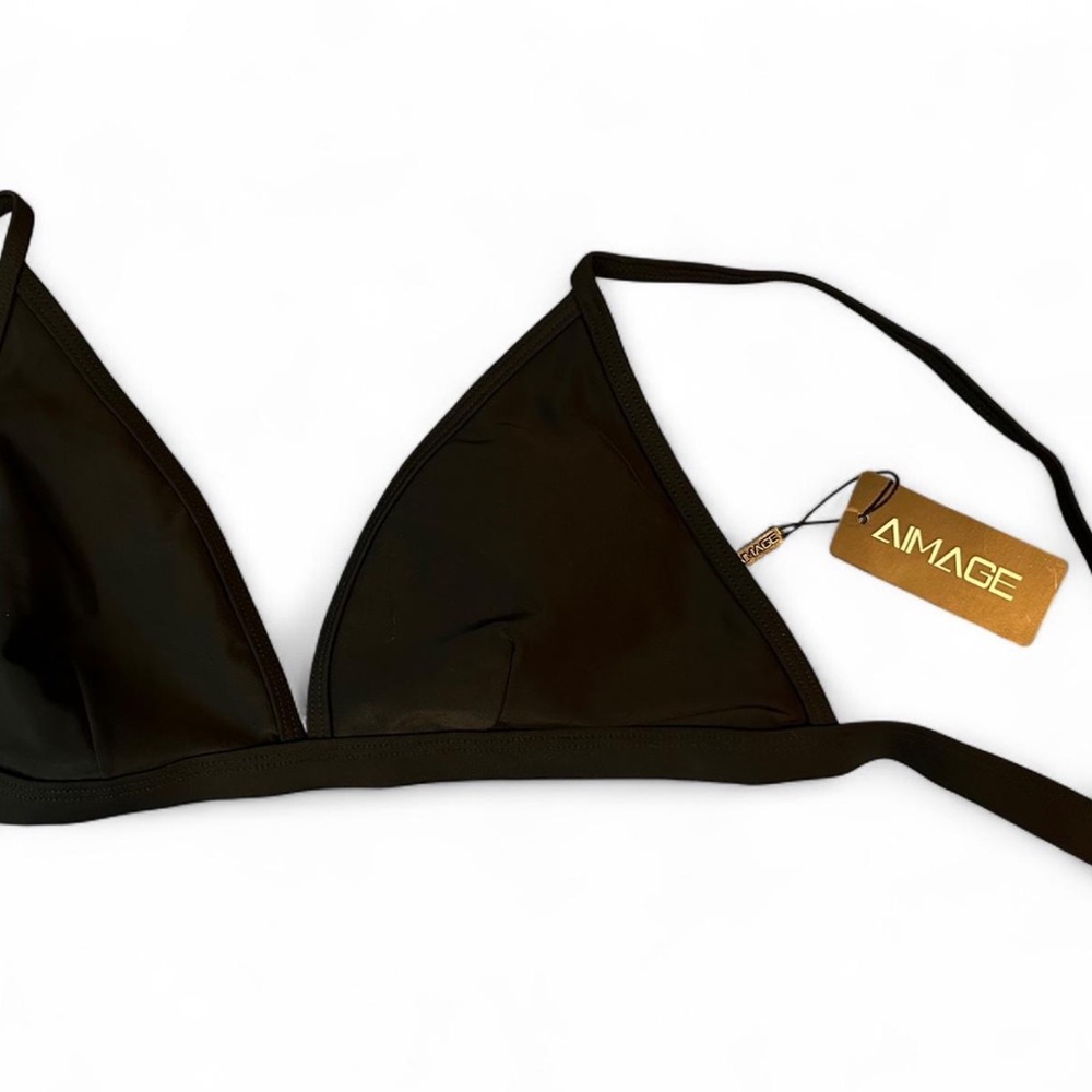 NWT black bikini top size medium
